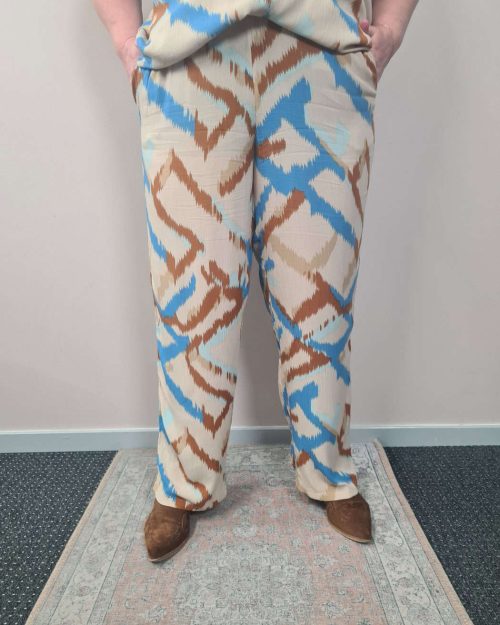 Only Rowa Pull-Up Bukser Beige/Brun/Blå Combi Skl. 75 Vejl. 299,95