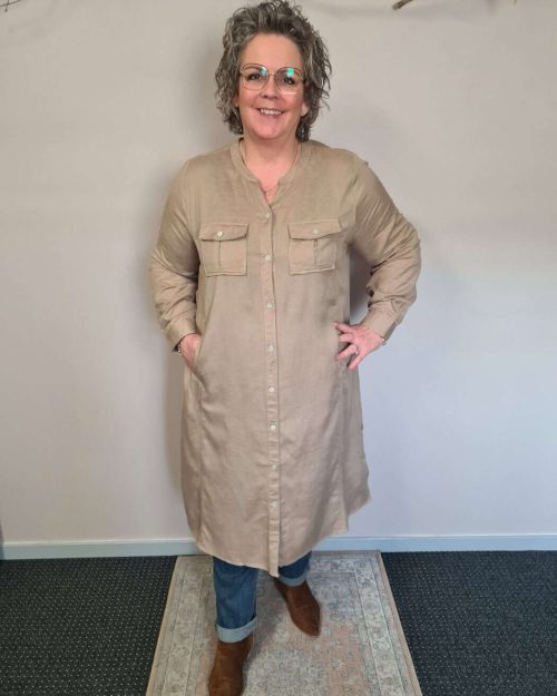 Cassiopeia Alvine Long Shirt mud BM: S:125 M:135 L:145 XL:155 LG:112 HF:+20cm ca vejl.450,-