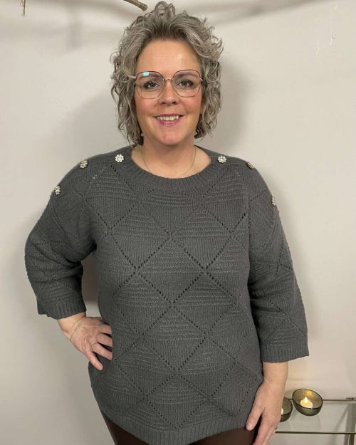 Cassiopeia Mina Strik m-Sten Dark Grey Melange