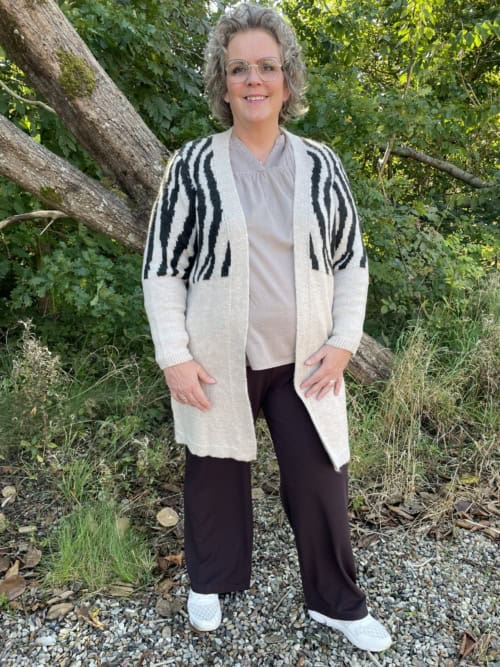 Only Jade Zebra Cardigan