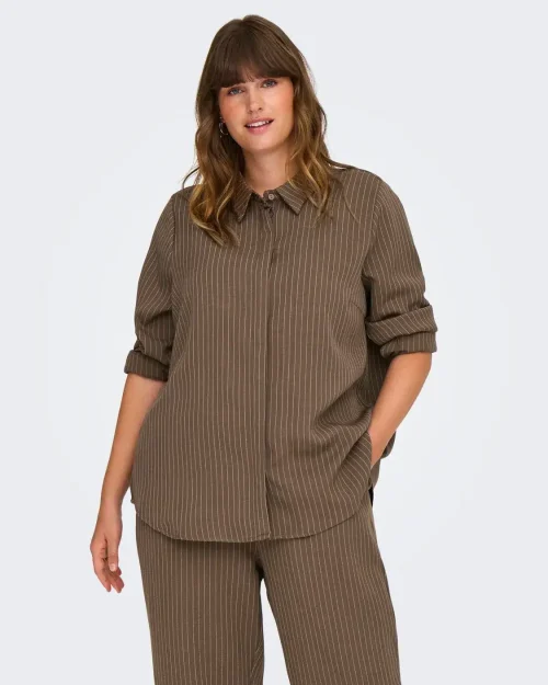 Only Pinny shirt coffee/whirte