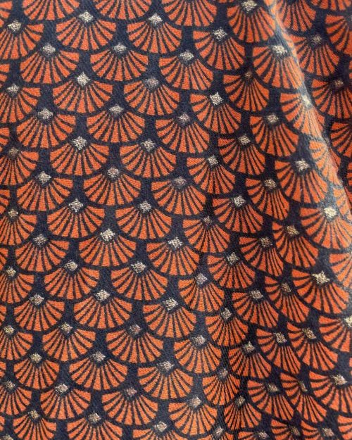 Tørklæde Sort/orange