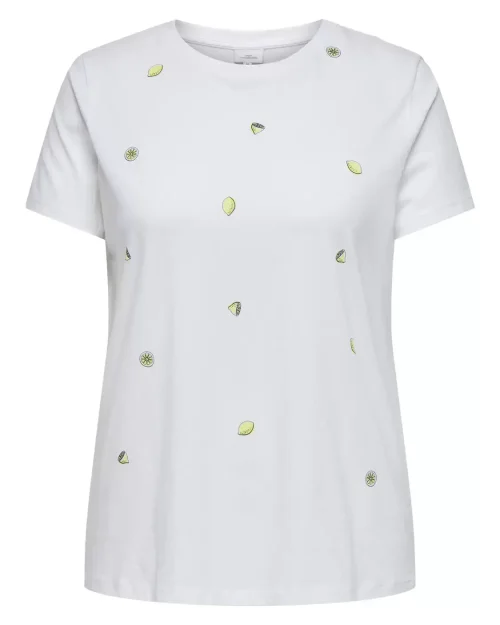 Only Bellis T-Shirt M-Citron Off-White