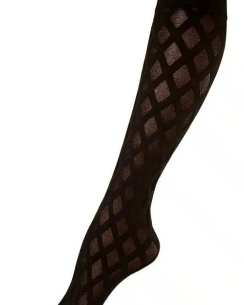 Festival knee high strømpe m/print sort ONE SIZE Vejl. 79,95