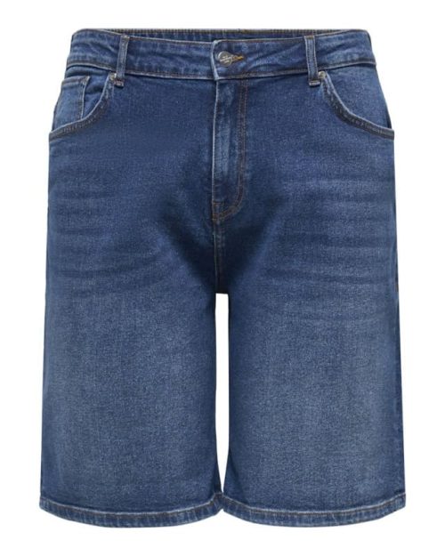 Only Eneda High Waist Mom Dark Blue Denim Shorts