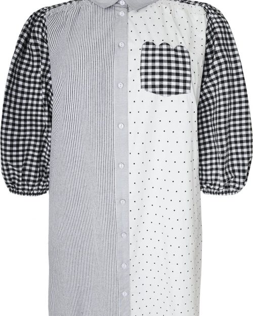 Cassiopeia Anet tunic sort combi BM: S:130 M:140 L:150 XL:160 Lg:95/100 Vejl.450,-