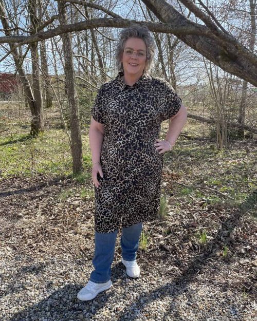 Only Diega Skjortekjole Leopard print Kortærmet BM: 46:125 48:130 50:135 52:140 54:145 Lg:110 Vejl. 299,95