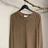 Only Metta V-Neck Bluse Langærmet Brun BM: 46:130 48:135 50:140 52:145 54:150 Lg:75 Vejl. 279,95