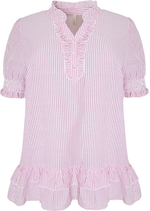 Cassiopeia Nelan Bluse Stribet Pink Combi BM: S:120 M:130 L:140 XL:150 Lg:80 Vejl. 349,-