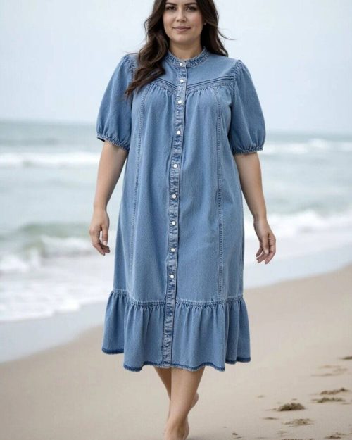 Cassiopeia Jetesse Denim Kjole Light Blue Wash BM: S:120 M:130 L:140 XL:150 Lg:110 Vejl. 449,-