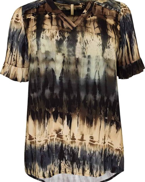Cassiopeia Aksanna Bluse Sand Combi BM: S:120 M:130 L:140 XL:150 Lg:80 Vejl. 299,-