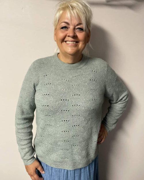 Only Lolli Strik Pullover Støvet Grøn BM: S:130 M:140 L:150 XL:160 Lg:70 Vejl. 249,95