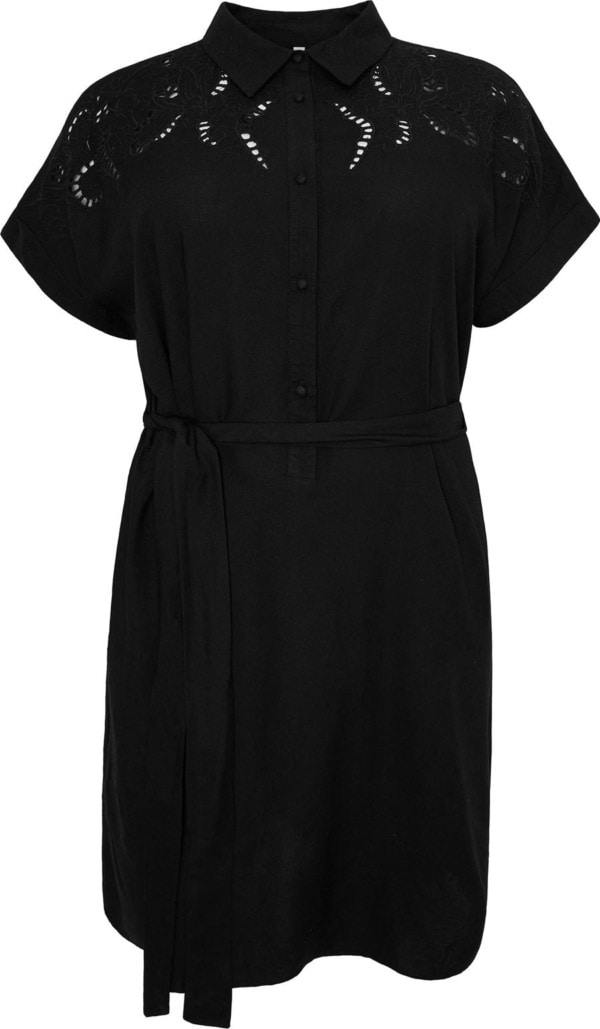 Cassiopeia Mullesse Kjole Sort M/Hulmønster BM: S:120 M:130 L:140 XL:150 Lg:115 Vejl. 400- - Billede 2