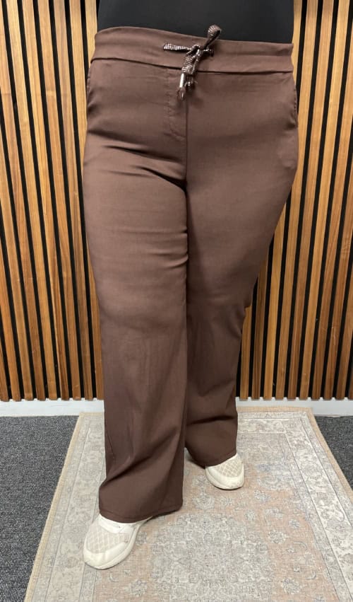 Vanting Mirakel pants m/vidde brun str 1=42-46  2=48-54  Lg:78 Vejl.399,-