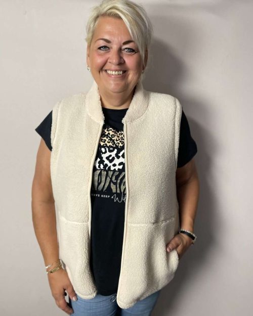 Wasabi Nettie 1 Bamse Vest M/Lynlås Creme BM: S:130 M:140 L:150 XL:160 LG:70 Vejl. 299,95