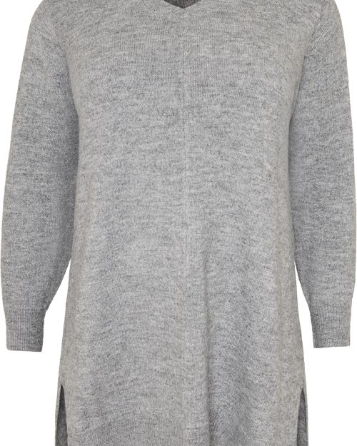 Cassiopeia Beanna Strik Tunic Grå Melange BM: S:120 M:130 L:140 XL:150 Lg:95 Vejl.449,-