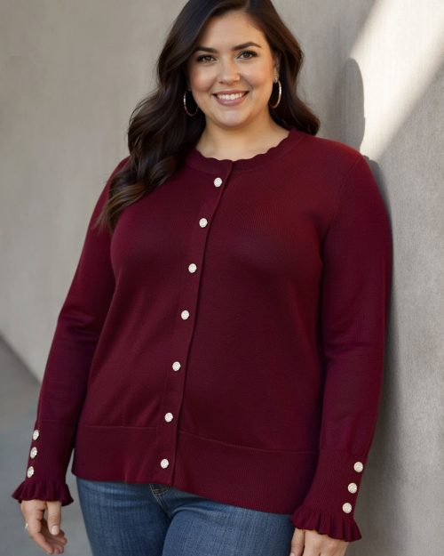 Cassiopeia Fananna Strik Cardigan Bordeaux BM: S:120 M:130 L:140 XL:150 Lg:75 Vejl.349,-