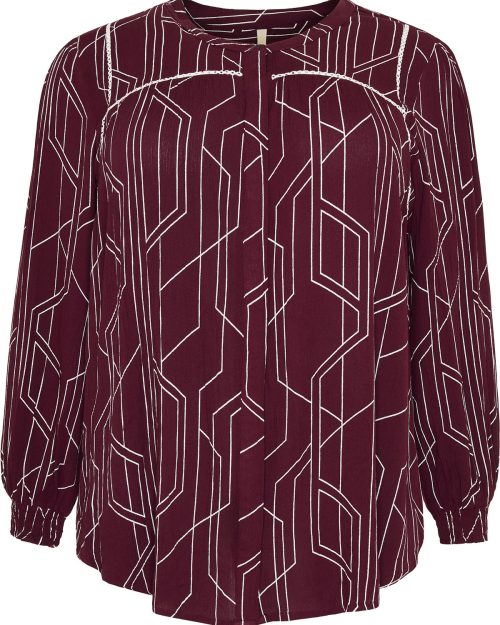 Cassiopeia Vedanna Skjorte Bordeaux Combi BM: S:130 M:140 L:150 XL:160 Lg:80 Vejl. 329,-
