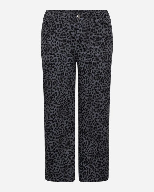 Wasabi Noelle 3 Jeans M/Leopard Print Grå/Sort Skl: 74 Vejl. 699,95 S:42/44 M:46/48 L:50/52 Xl:54 2Xl:56 - Billede 3