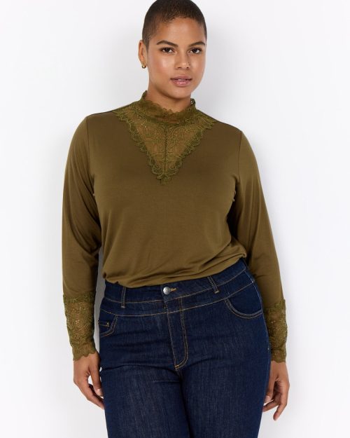 Wasabi Stella 8 bluse m/blonde army Vejl.299,95