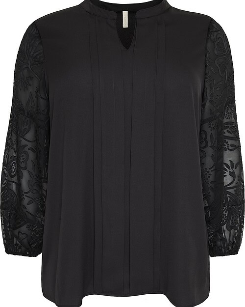 Cassiopeia Alphine Bluse Sort M/Blonde Ærmet BM: S:130 M:140 L:150 XL:160 Lg:75/80 Vejl.300,-