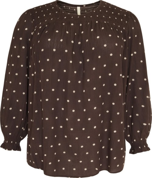 Cassiopeia Firella Bluse Brun M/Prikker BM: S:140 M:150 L:160 XL:170 Lg:80 Vejl.350,-