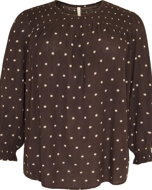Cassiopeia Firella Bluse Brun M/Prikker BM: S:140 M:150 L:160 XL:170 Lg:80 Vejl.350,-