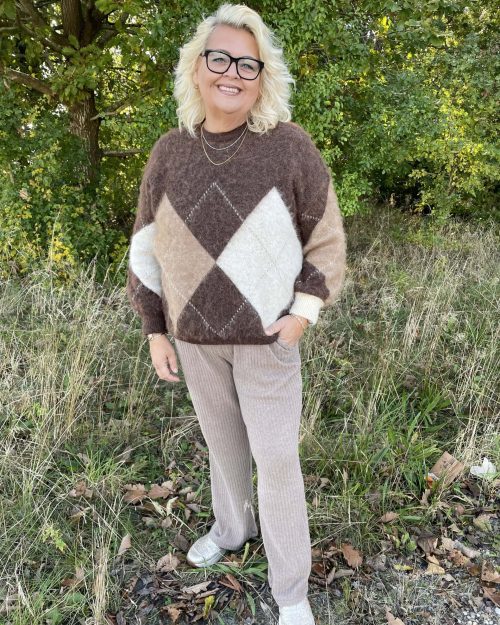Alternative view of Only Noeme Strik Pullover M/Uld Brun Combi BM: S:125 M:135 L:145 XL:155 LG:70 Vejl.349,95