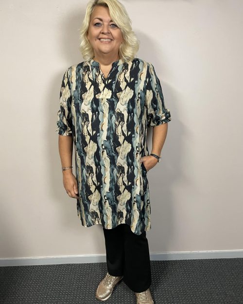 Vanting Tunic 9698 Grøn Combi BM: S:125 M:135 L:145 XL:155 Lg:100 Vejl.419,95