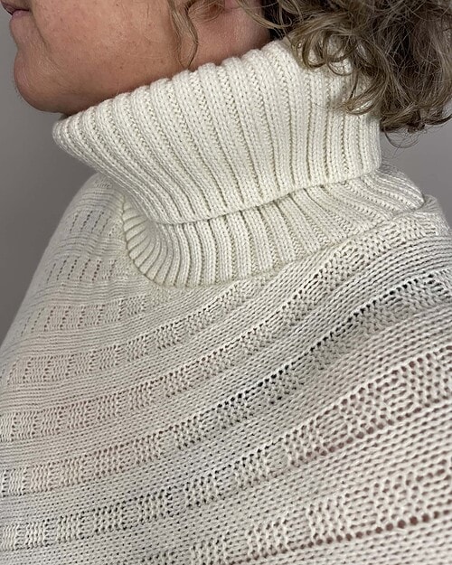 Vanting Strik Poncho Off-White ONE SIZE Vejl. 299,95 - Billede 4