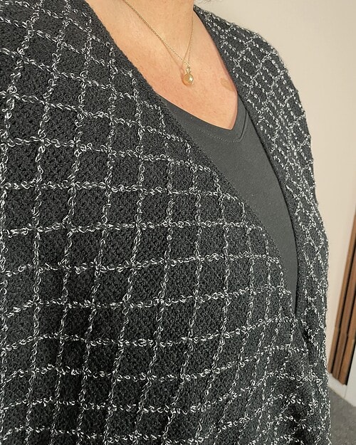 Vanting Strik Sjal Sort M/Sølv ONE SIZE Vejl. 299,95 - Billede 3