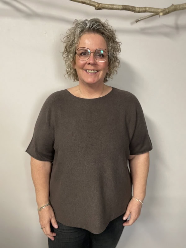 Vanting Kortærmet Strik Pullover Brun ONE SIZE BM: 140 Lg:65 Vejl. 269,95