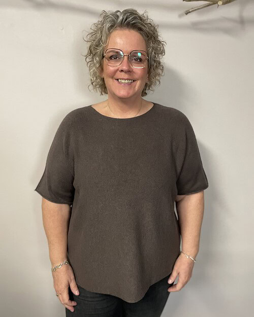Vanting Kortærmet Strik Pullover Brun ONE SIZE BM: 140 Lg:65 Vejl. 269,95