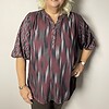 Vanting 3/4 Bluse 9703 Bordeaux Combi M/Mønster BM: S:130 M:140 L:150 XL:160 Lg:75/80 Vejl.299,95