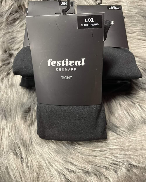 Festival Termo Strømpebukser Sort Vejl. 180,-  L/XL=42-46  2XL/3XL=48-54