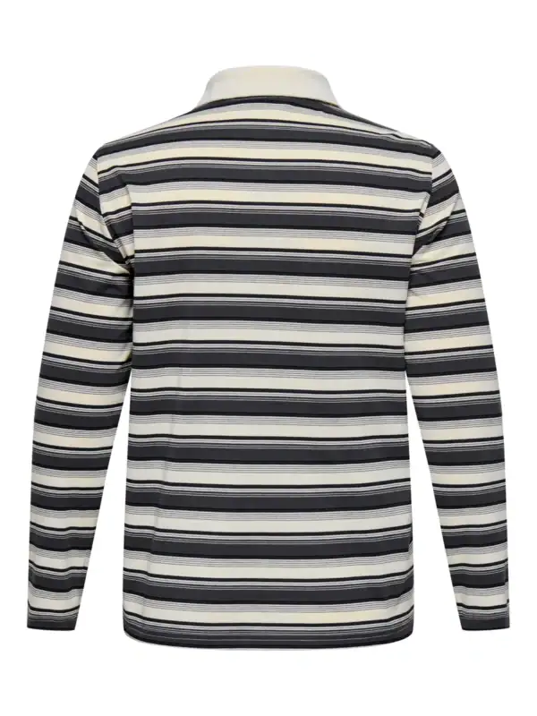 Only Globe Langærmet Polo Bluse Stribet Grå/Off-White/Sort BM: M:125 L:135 XL:145 Lg:75 Vejl.299,95 - Billede 4