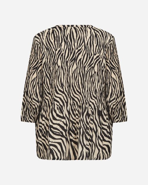 Alternative view of Wasabi Liona 1 Bluse M/Zebraprint Sort/Creme BM: S:130 M:140 L:150 XL:160 Lg:75 Vejl. 499,95