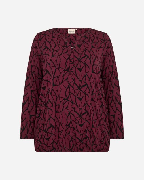 Alternative view of Wasabi Nat 1 Bluse M/Elastik Forneden Bordeaux/Sort BM: S:120 M:130 L:140 XL:150 XXL:160 Lg:75 Vejl. 399,95
