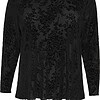 Cassiopeia Domette Bluse Sort M/Mønster og Glimmer BM: S:120 M:125 L:130 XL:135 Lg:75 Vejl.349,-