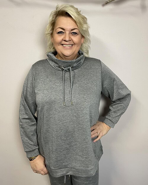 Cassiopeia Rimella Bluse/Sweatshirt Grå Melange BM: S:130 M:140 L:150 XL:160 Lg:75 Vejl. 399,-