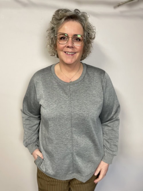 Cassiopeia Rimella O-Neck Sweatshirt Grå Melange BM: S:130 M:140 L:150 XL:160 Lg:70 Vejl. 349,-