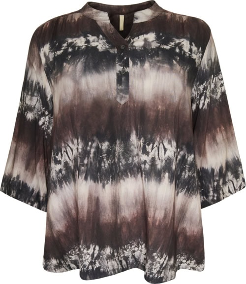 Cassiopeia Jilana Bluse Brun Combi BM: S:125 M:135 L:145 XL:155 Lg:75/85 Vejl. 300,-