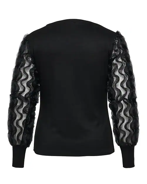 Alternative view of Only Amira Bluse M/Tyldetalje Sort BM: M:120 L:130 XL:140 Lg:70 Vejl.279,95