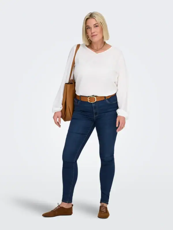 Only Sally Skinny Jeans Dark Blue Denim Vejl. 299,95 - Billede 4