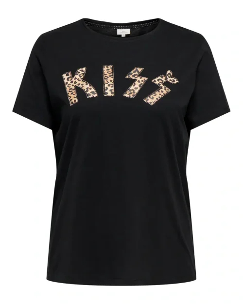Only Cruz Sort T-Shirt M/Print KISS BM: S:115 M:125 L:135 XL:145 Lg:70 Vejl.179,95