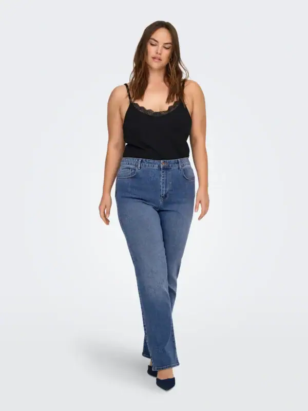 Only Snow HW Straight Jeans Medium Blue Denim Skl. 82 Vejl. 259,95 - Billede 2