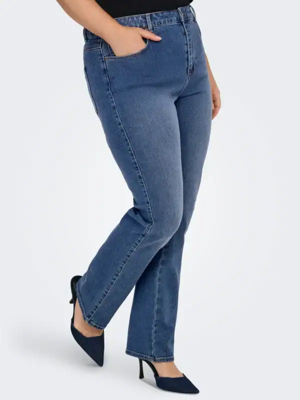 Only Snow HW Straight Jeans Medium Blue Denim Skl. 82 Vejl. 259,95 - Billede 3