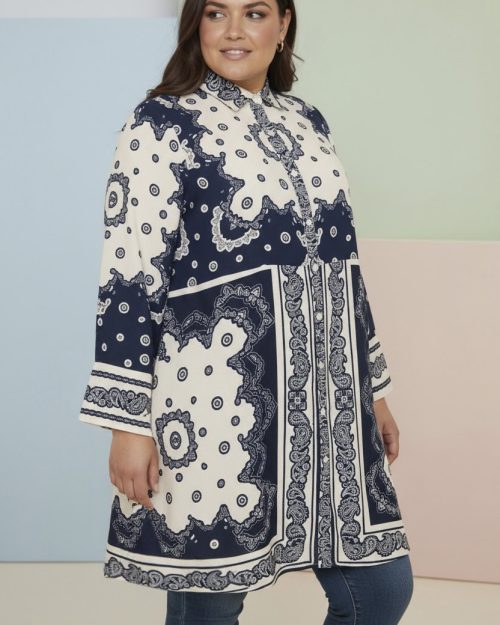 Alternative view of Cassiopeia Scartilla Tunic Blå Combi M/Print BM: S:120 M:130 L:140 XL:145 Lg:105 Vejl.450,-