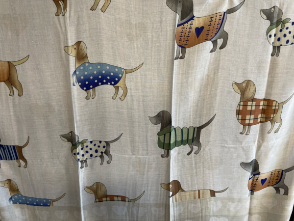 Vanting tørklæde beige m/hunde Vejl. 149,95 - Billede 2