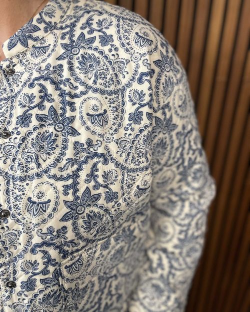 Alternative view of Only Hallie Quilted Jakke M/Print Råhvid/Blå BM: S:120 M:130 L:140 XL:150 Lg:60 Vejl. 559,95